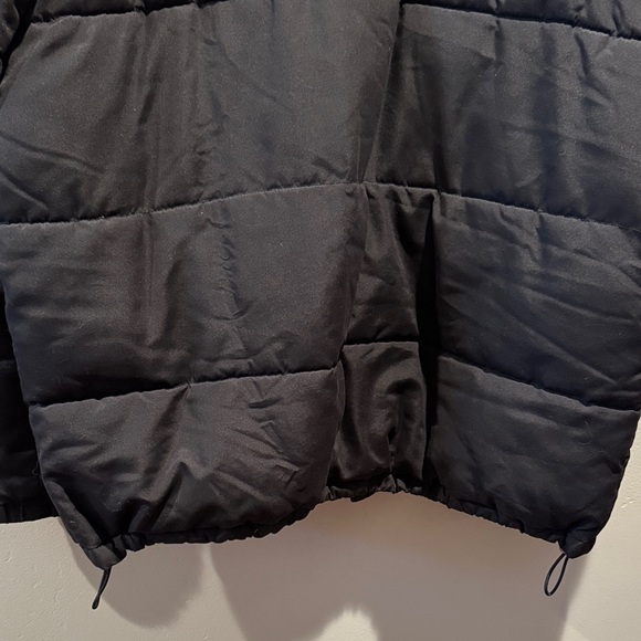 Old Navy Men's Quilted Black Puffer Jacket Puff Parka Winter Coat Front Pockets - Picture 12 of 14